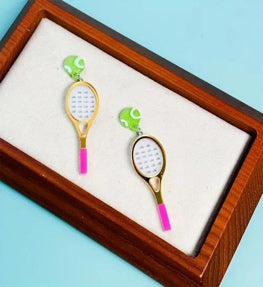 Tennis Racket Drop Earrings