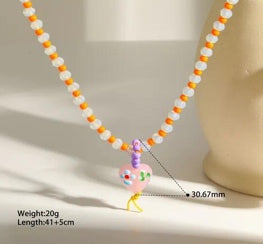 Pink Candy Charm Necklace