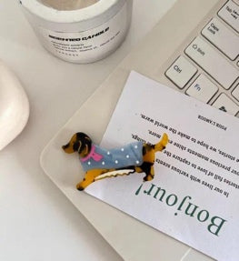 Blue Polka Dot Dog Hair Clip