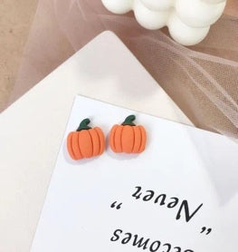 Pumpkin Stud Earrings