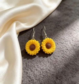 Sunflower Drop Earrings