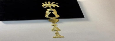 Gold Long Tassel Brooch