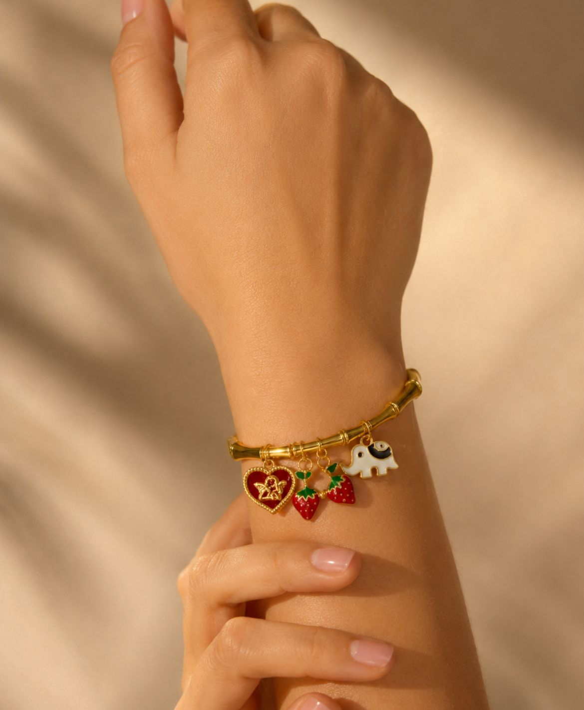 Golden Charm Story Bracelet