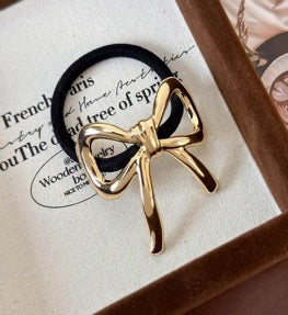 Golden Bowknot Hair Tie