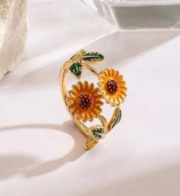 Sunflower Open Ring