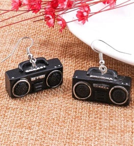 Retro Boombox Drop Earrings