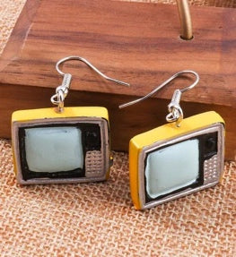 Retro Television Drop Earrings