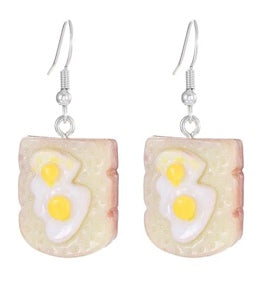 Pastel Egg Toast Drop Earrings