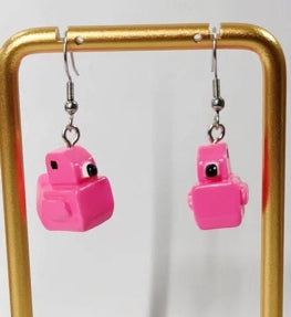 Pink Flamingo Drop Earrings