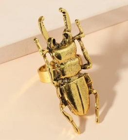 Antique Gold Beetle Ring