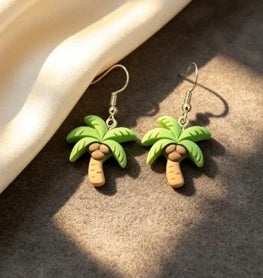 Palm Tree Drop Earrings