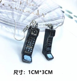 Retro Flip Phone Drop Earrings