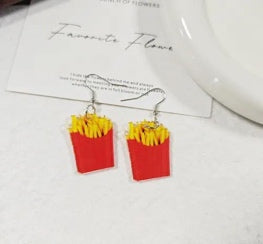 French Fries Box Drop Earrings