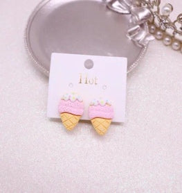Ice Cream Cone Stud Earrings