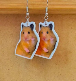Hamster Drop Earrings