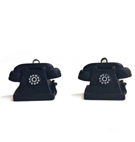 Vintage Rotary Phone Drop Earrings