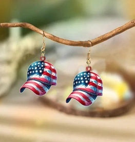Baseball Cap Drop Earrings