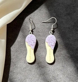 Purple Popsicle Drop Earrings
