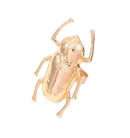Polished Gold Beetle Ring