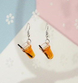 Orange Juice Cup Drop Earrings