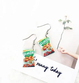 Snack Bag Drop Earrings