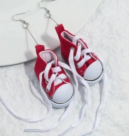 Red Sneaker Drop Earrings