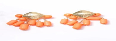 Orange Bohemian Tassel Earrings