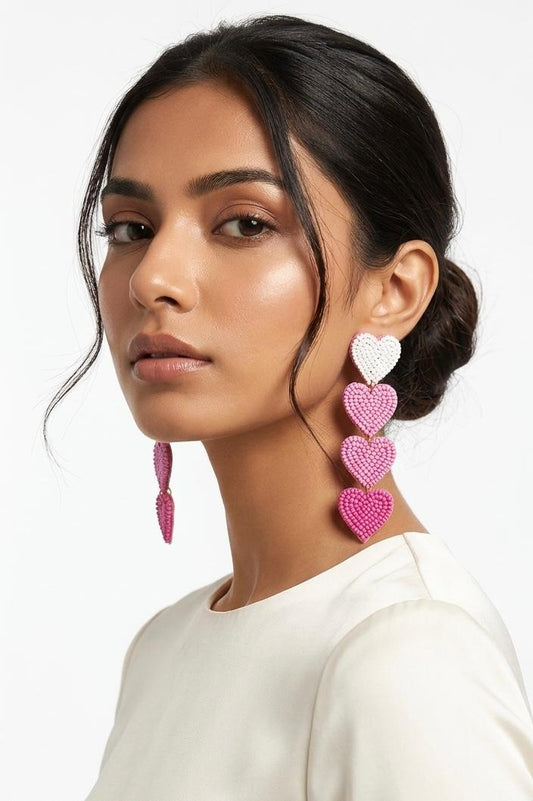 Four Hearts, Going Pink Earrings