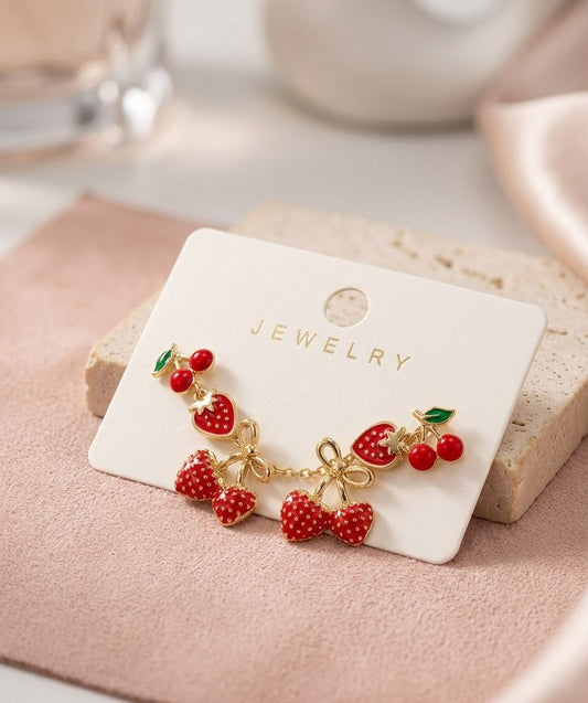 Berry That, Cherry This Earrings