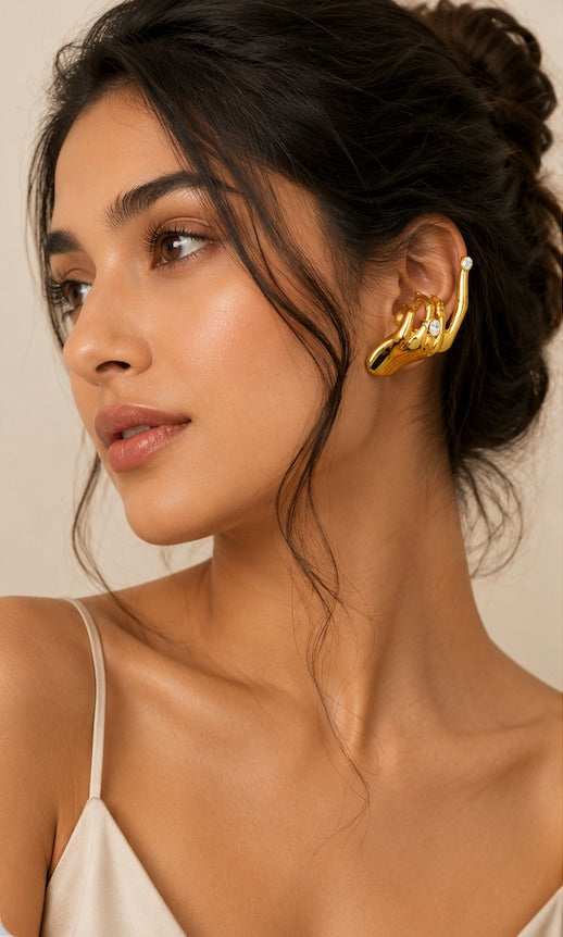 Gold Hand Ear Cuff V2