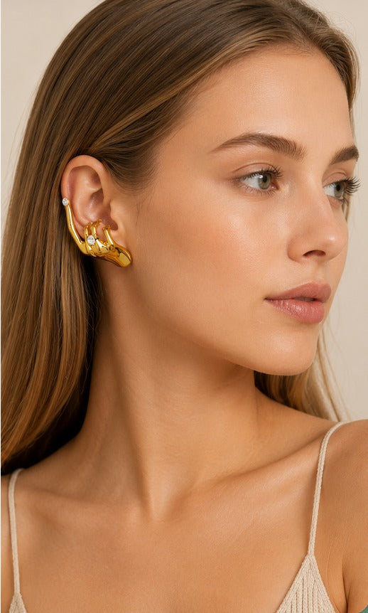 Gold Hand Ear Cuff V2